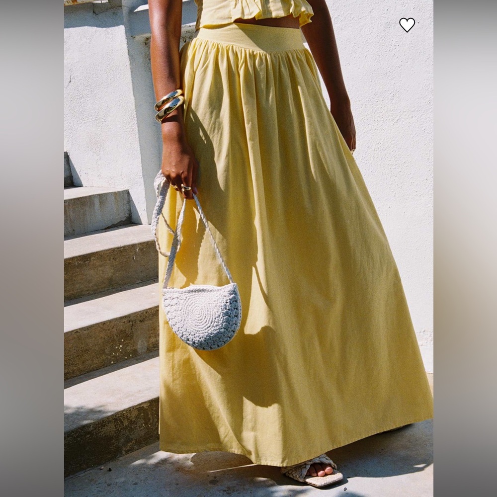 Princess Polly Yellow Maxi Skirt